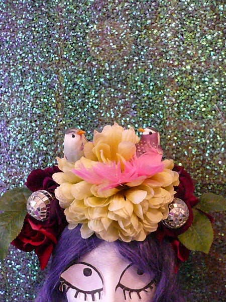 Festival Disco Bird Flower Crown - Hand Made - Ciara Monahan