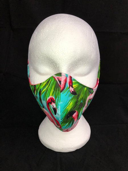 Fitted Flamingo Face Mask - Ciara Monahan
