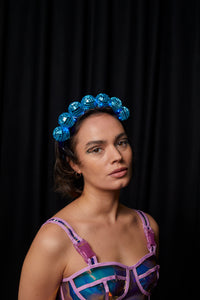 Ciara Monahan - Light Up Disco Ball Crown - Blue