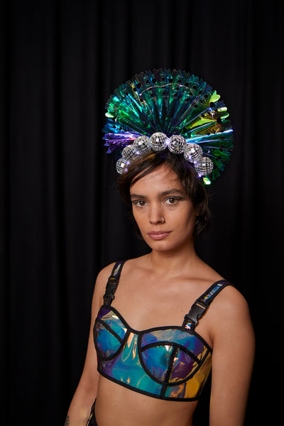 Ciara Monahan - Light Up Disco Peacock Crown 