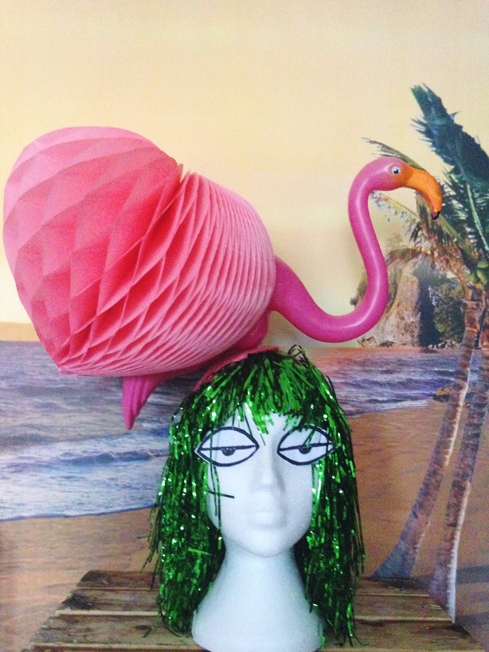 flamingo costume headpiece