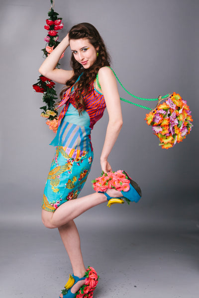 Tropical Festival Fashion Skirt with Bird Print - Ciara Monahan