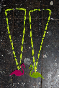 Flamingo Necklace - Neon Perspex - Festival Accessory - Ciara Monahan