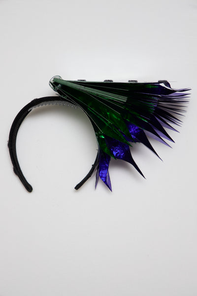 Ciara Monahan-Fold Away Cosmic Peacock Halo Headpiece - Folded